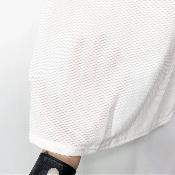 NWT-White RacerBack FIT Yellow tank M - Picture 5 of 8